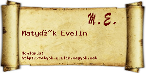 Matyók Evelin névjegykártya