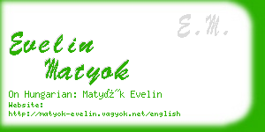 evelin matyok business card